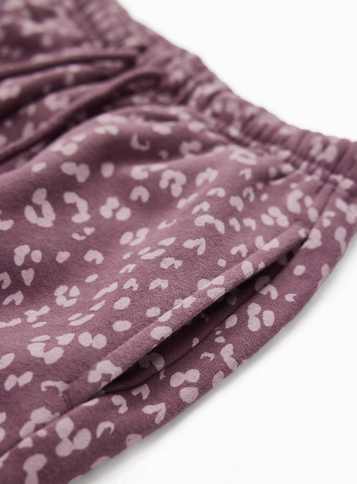 Purple Leopard Print Joggers 12 years - Image 2
