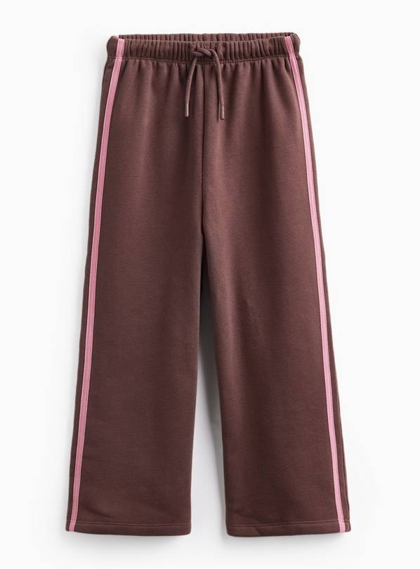 Brown Side Stripe Wide Leg Joggers 12 years