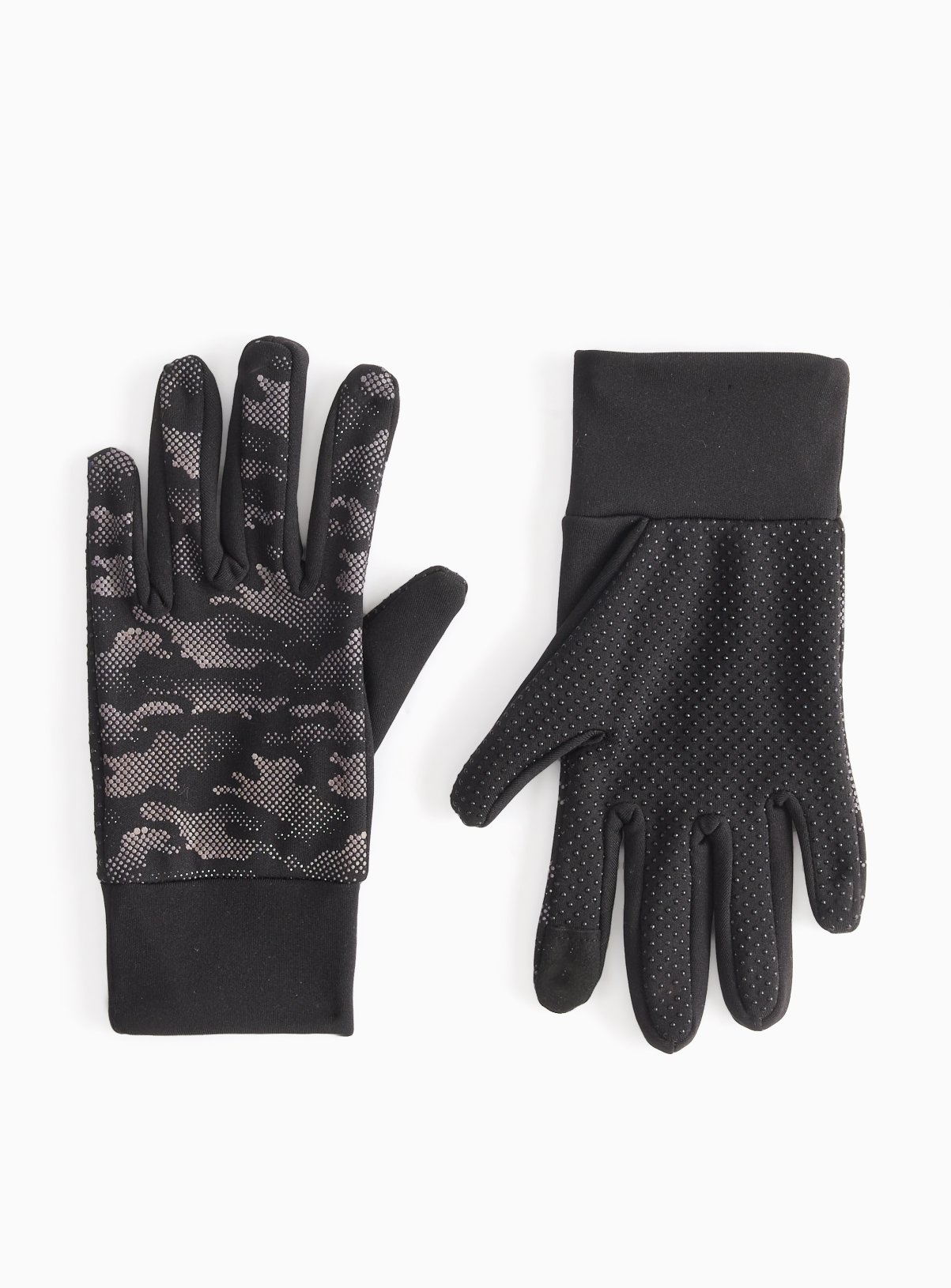 Black Camo Active Gloves 6-9 years - Image 1 thumbnail