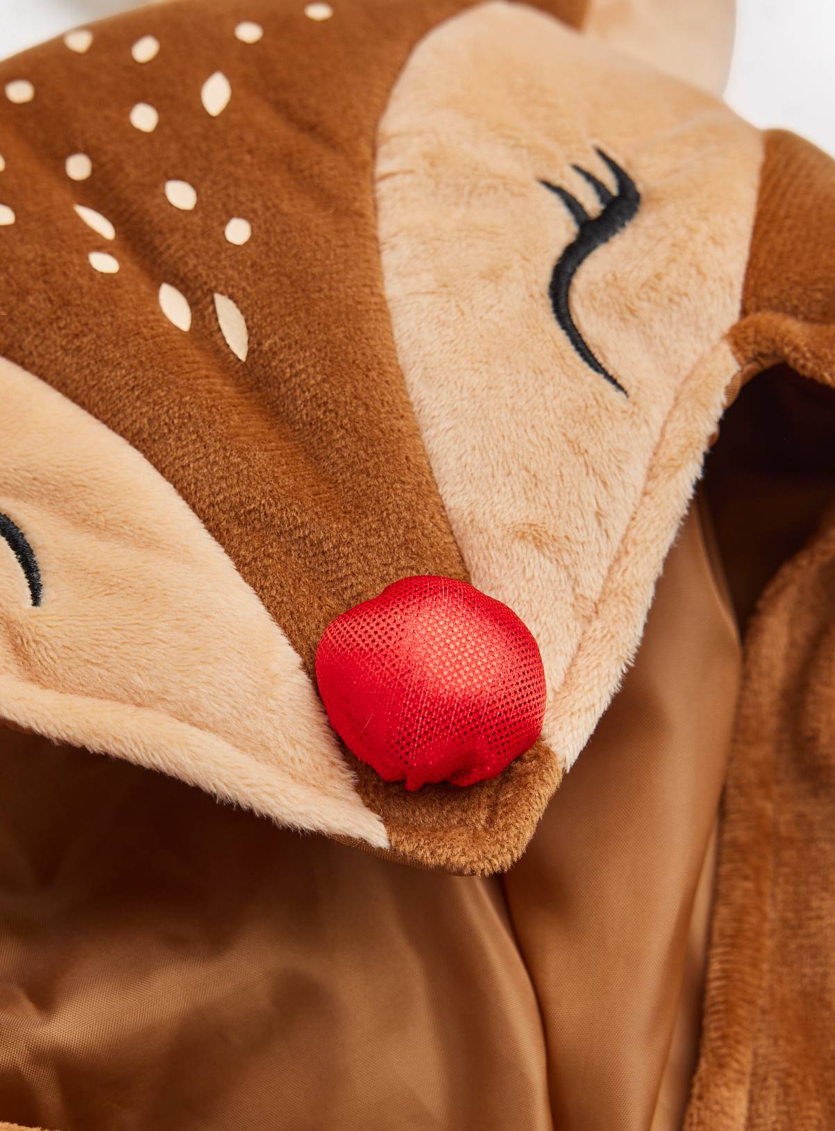 Christmas Brown Reindeer Cape One Size - Image 2