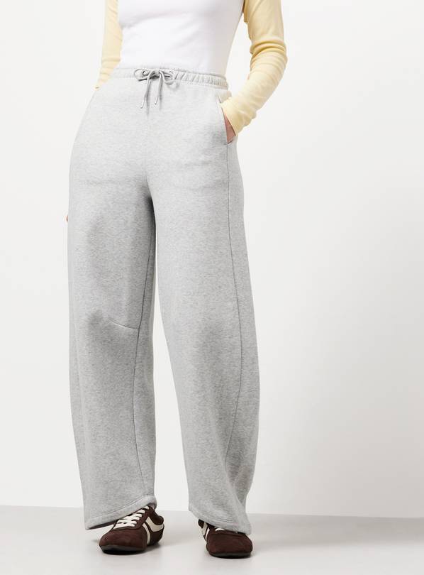 Grey Sweat Barrel Joggers M