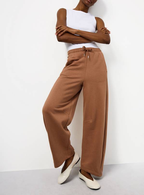 Tan Sweat Barrel Joggers XS