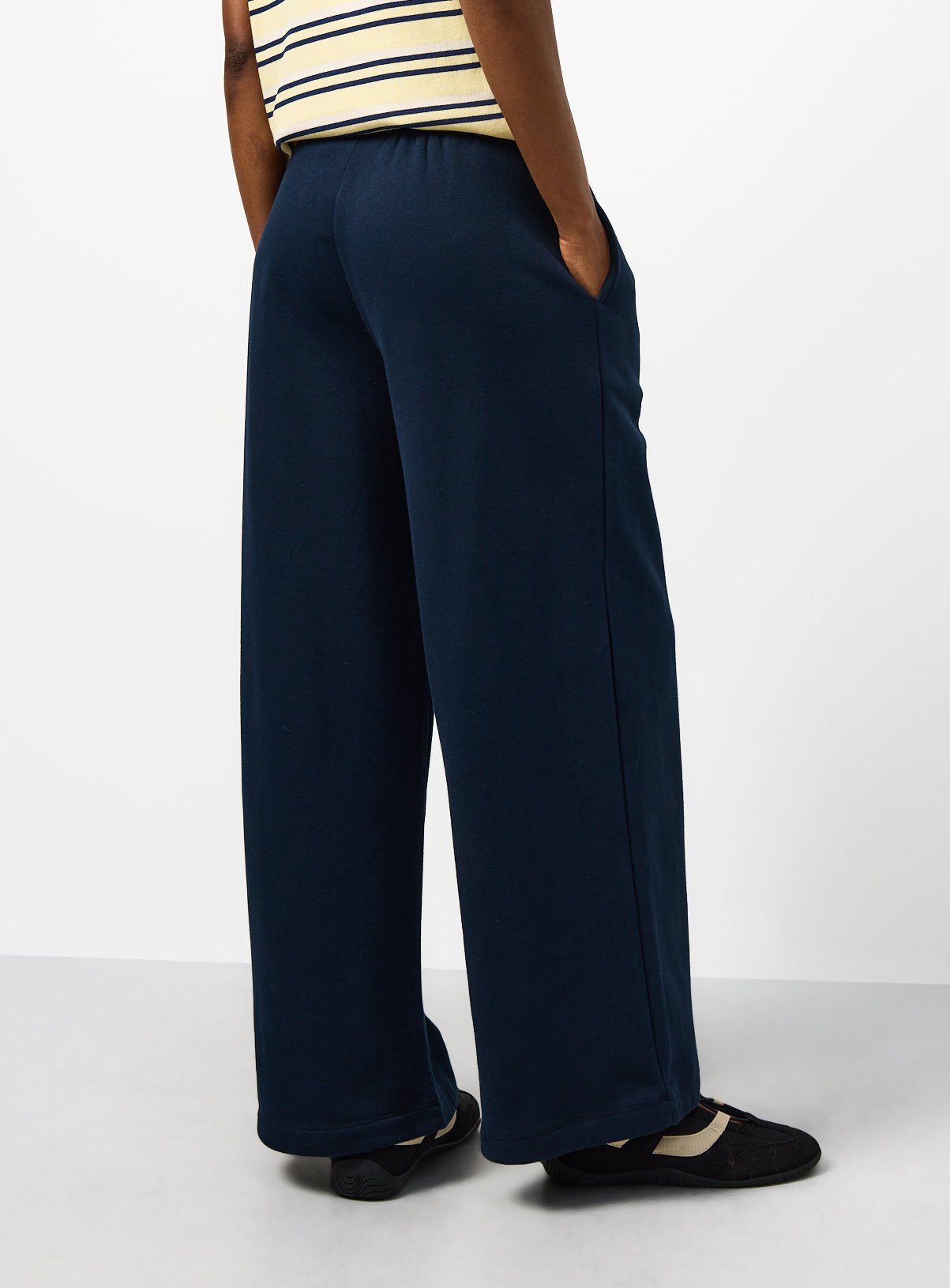 Navy Wide Leg Joggers M - Image 4 thumbnail