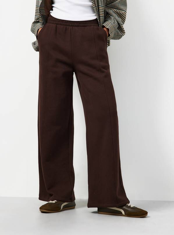 Brown Soft Touch Wide Leg Trousers XS