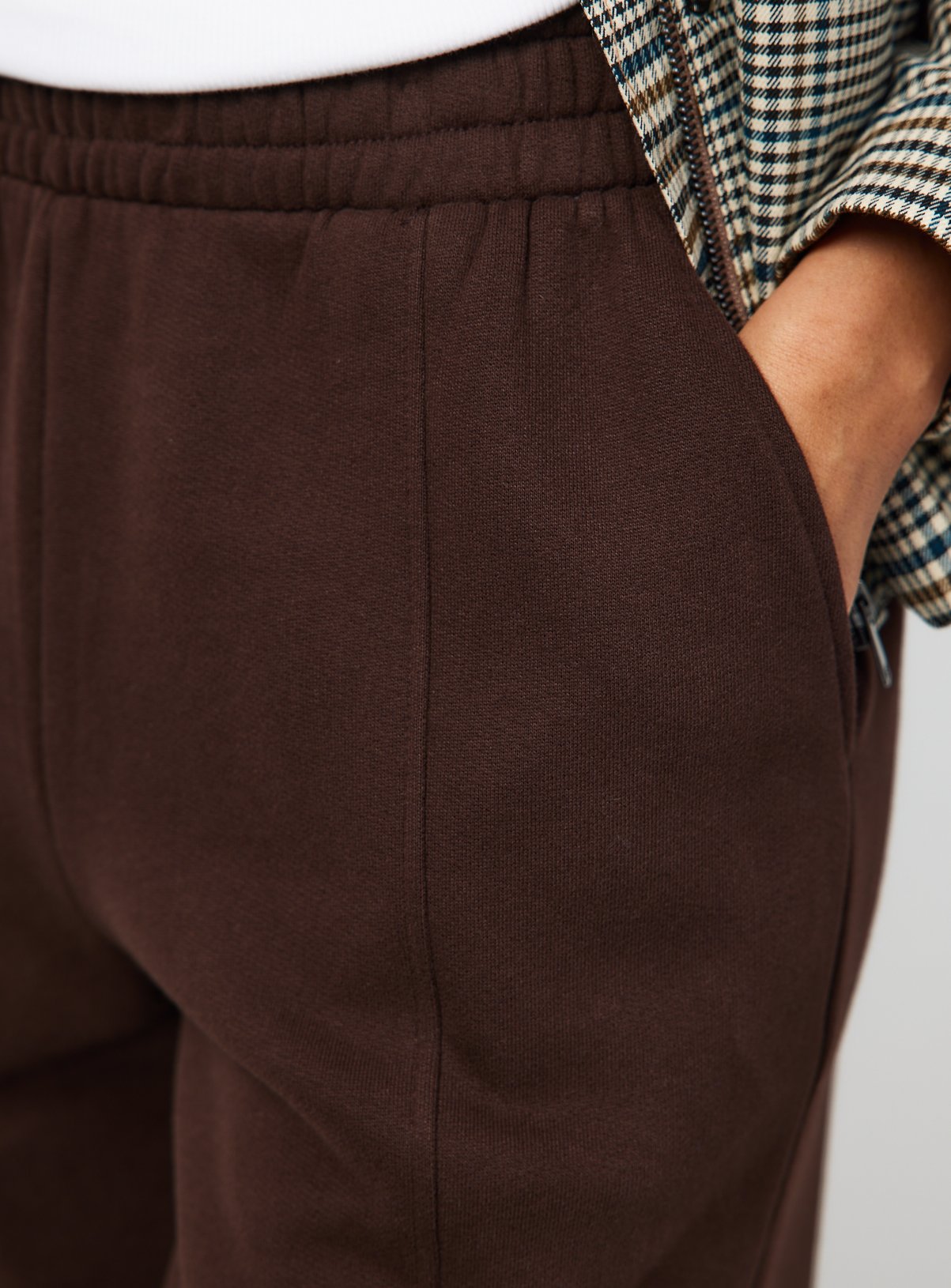 Brown Pure Cotton Wide Leg Joggers XXL - Image 3 thumbnail