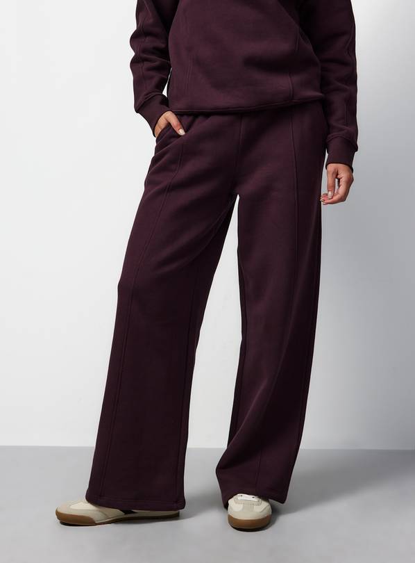 Plum Wide Leg Trousers XL