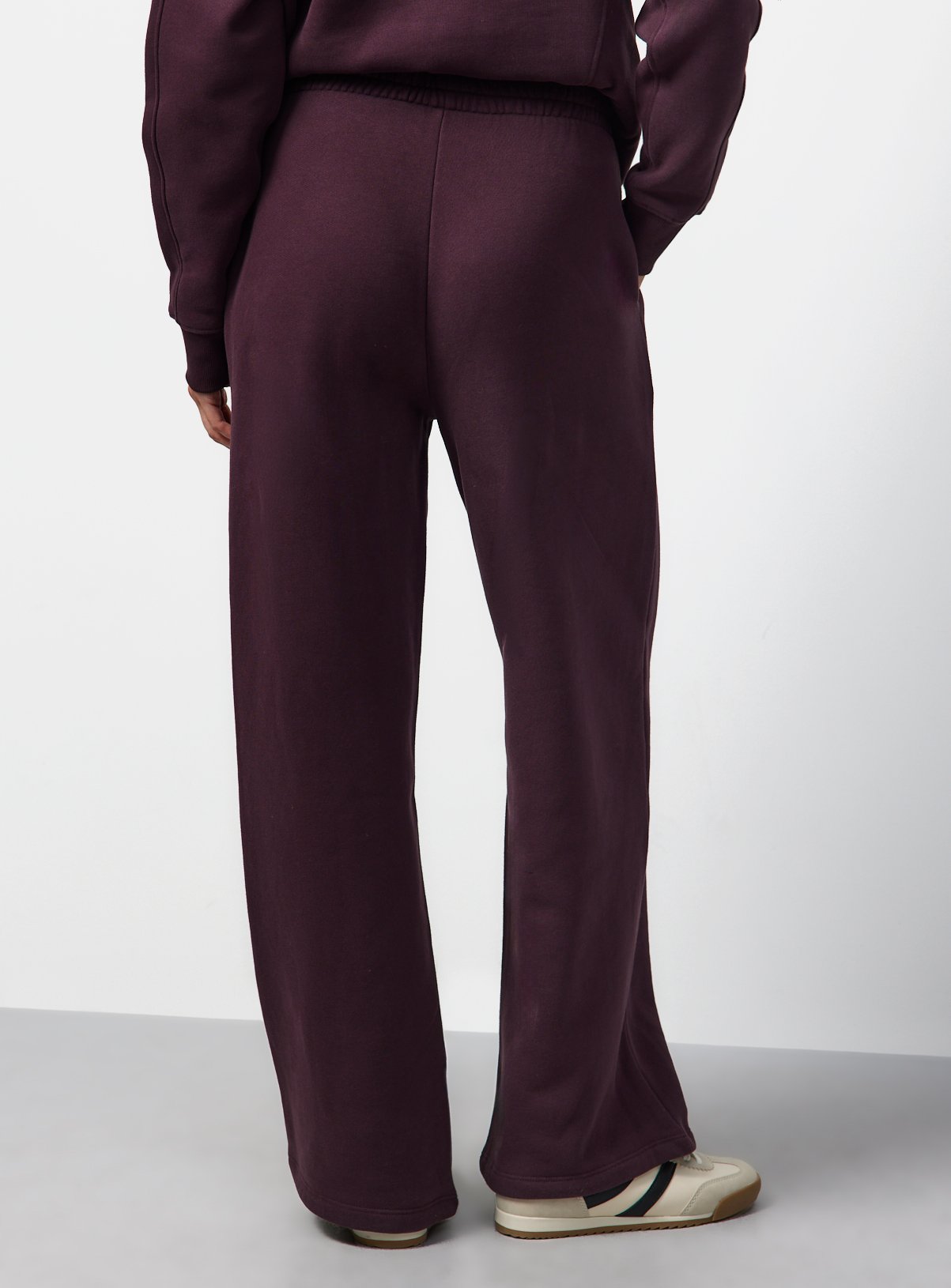 Plum Pure Cotton Wide Leg Joggers XL - Image 4 thumbnail
