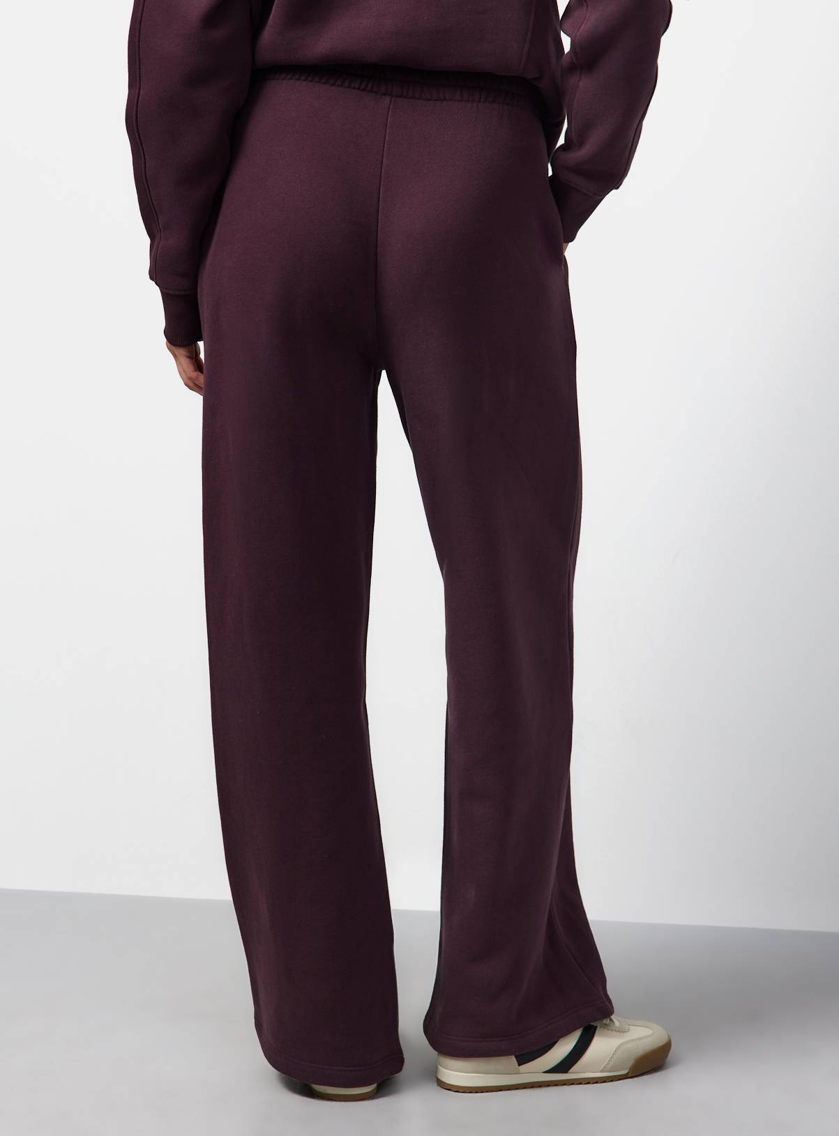 Plum Pure Cotton Wide Leg Joggers XL - Image 4