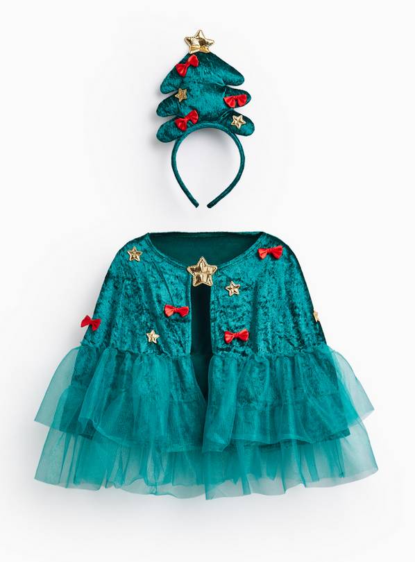 Green Christmas Tree Cape One Size