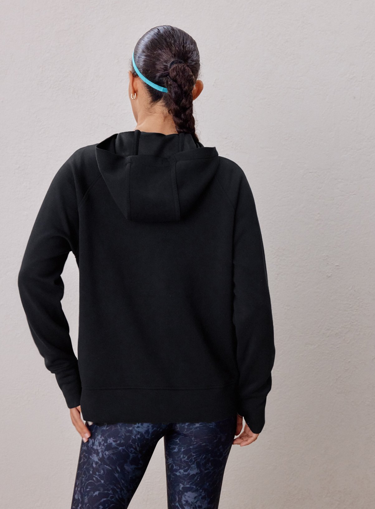 REAKTIV Black Scuba Longline Hoodie S - Image 6 thumbnail