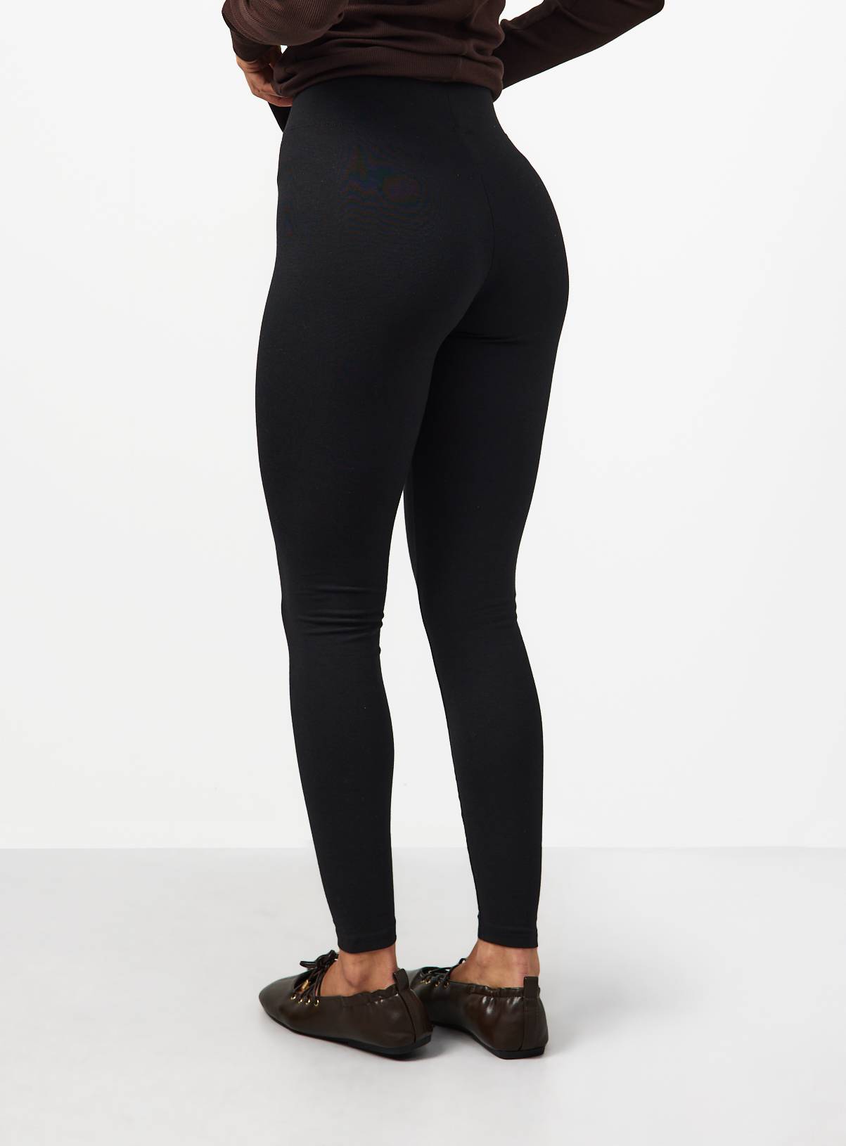 Black Modal Leggings XS - Image 4