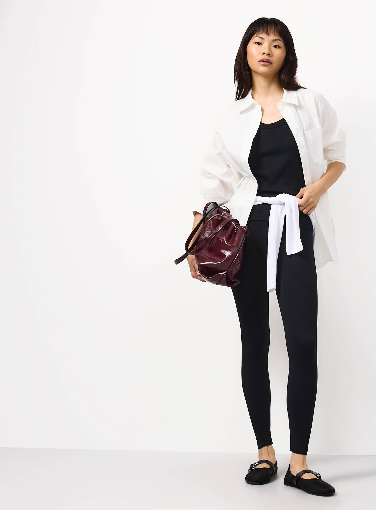 Black Cotton Rich Full Length Core Leggings 2 Pack  S - Image 2