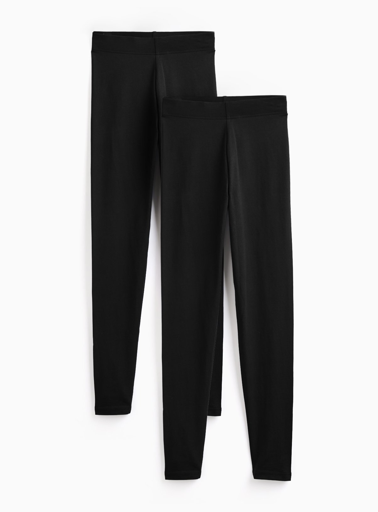Black Cotton Rich Full Length Core Leggings 2 Pack  S - Image 3 thumbnail