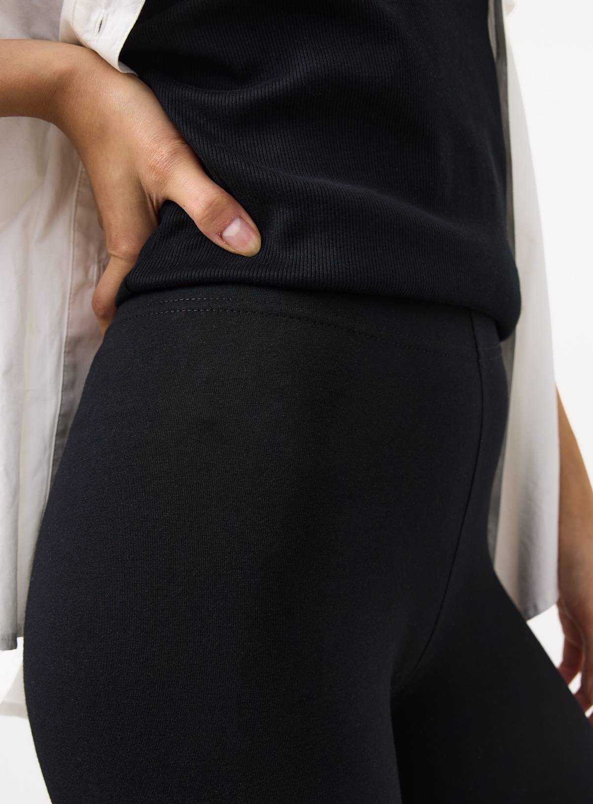 Black Cotton Rich Full Length Core Leggings 2 Pack  S - Image 5
