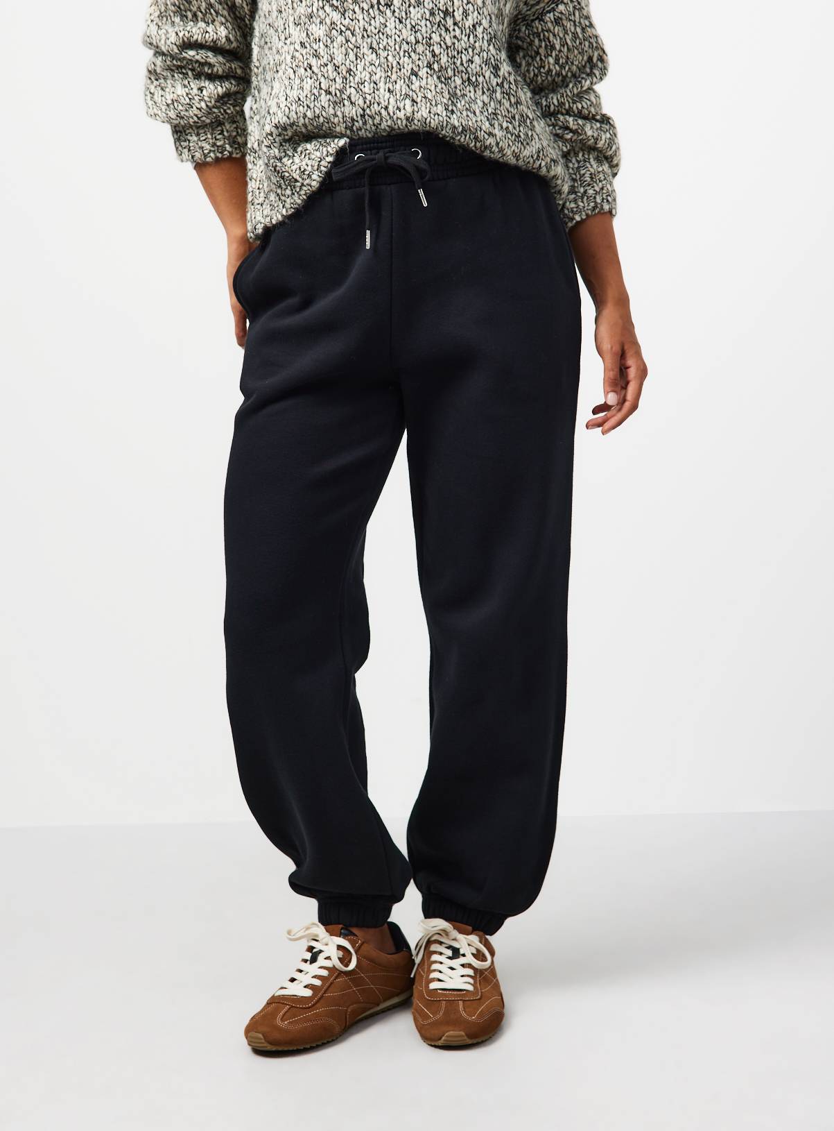 Black Tapered Joggers XS - Image 1