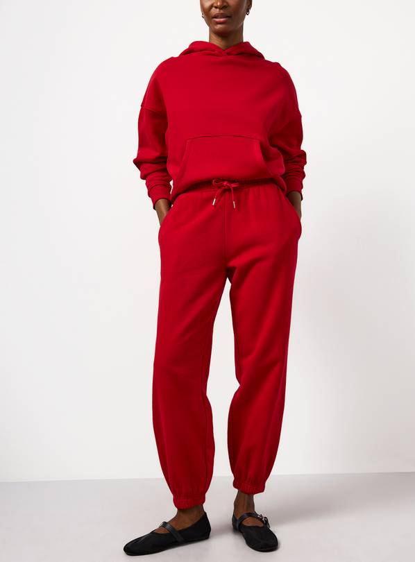 Red Tapered Joggers M