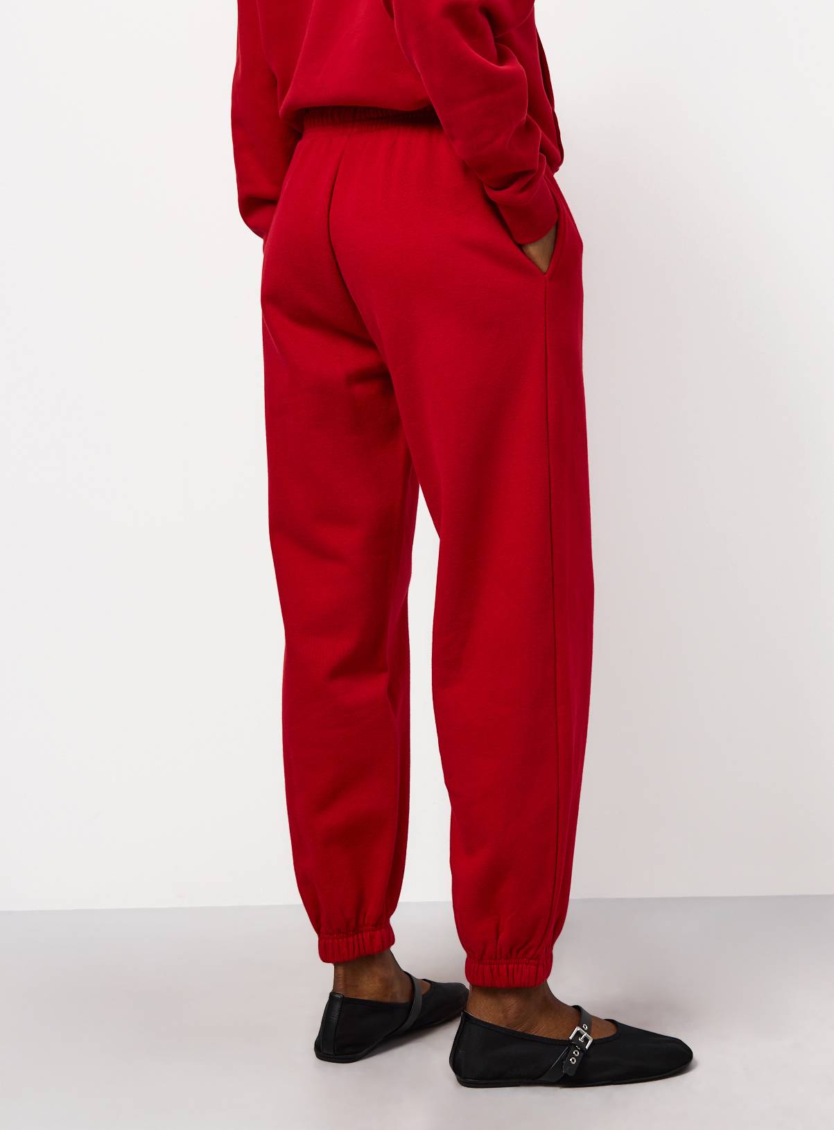 Red Tapered Joggers L - Image 4