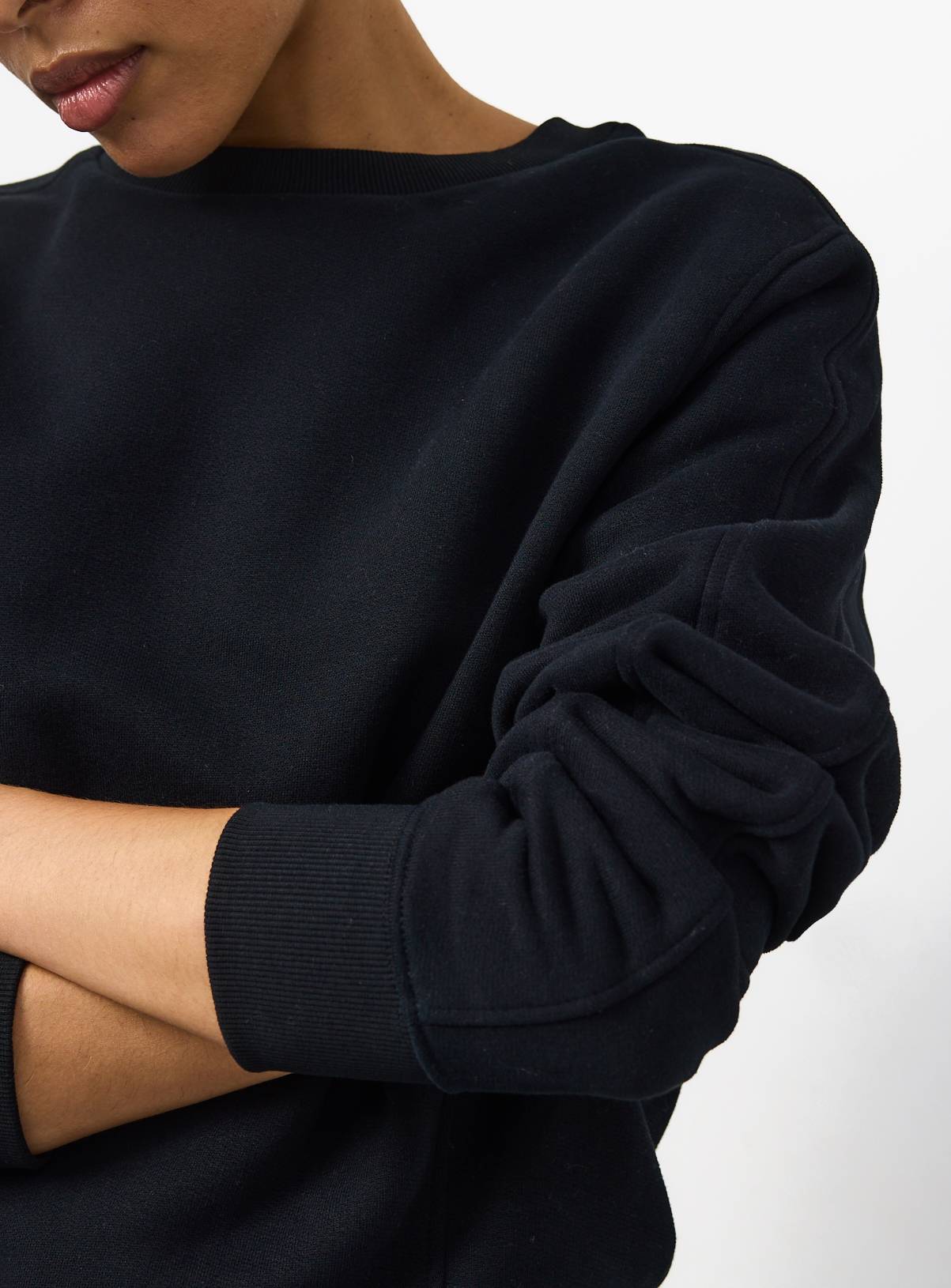 Black Pure Cotton Sweatshirt M - Image 3