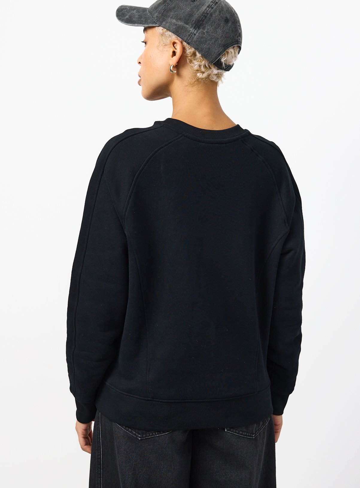 Black Pure Cotton Sweatshirt M - Image 4 thumbnail