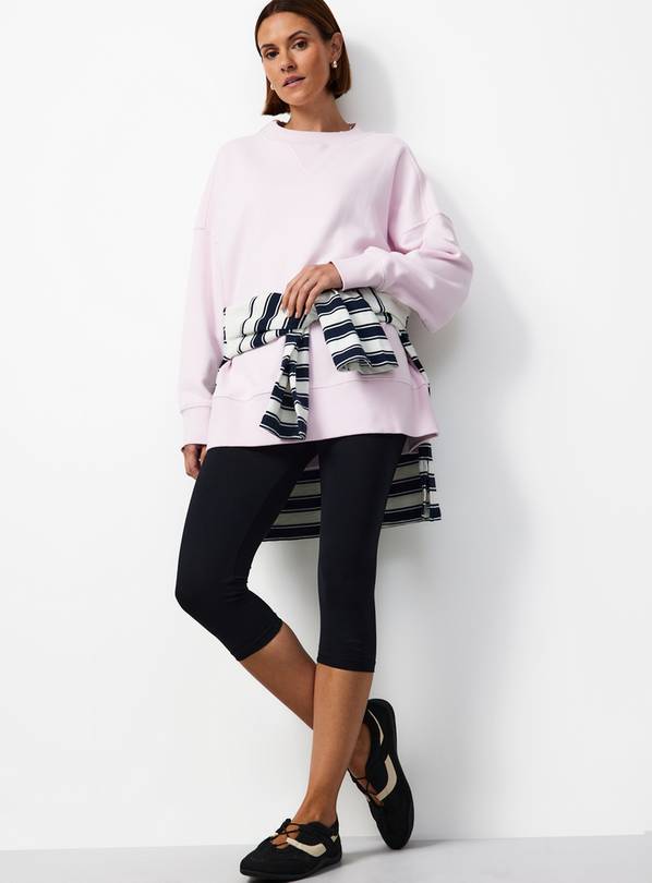 Pink Longline Crew Neck Sweatshirt XXL