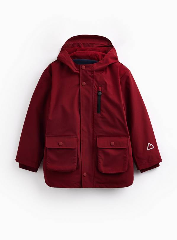 Red 3-in-1 Shower Resistant Jacket 1-2 years