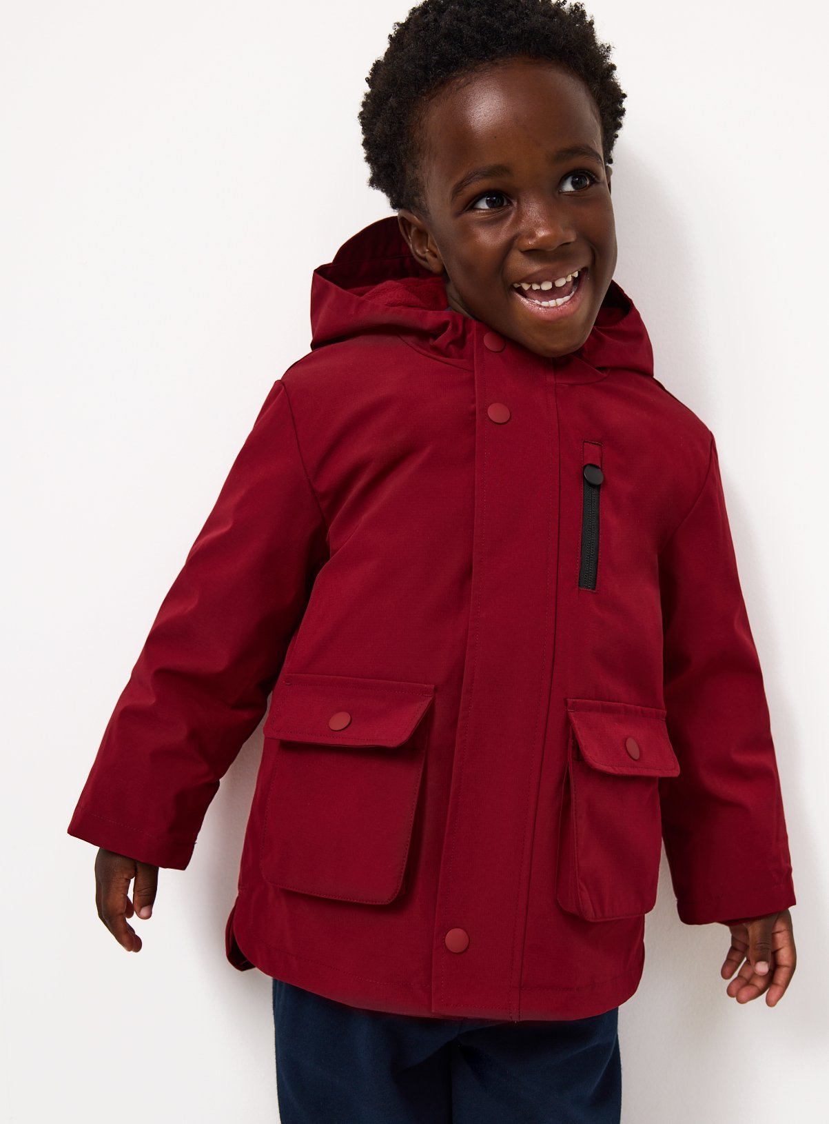 Red 3-in-1 Shower Resistant Jacket 2-3 years - Image 3 thumbnail