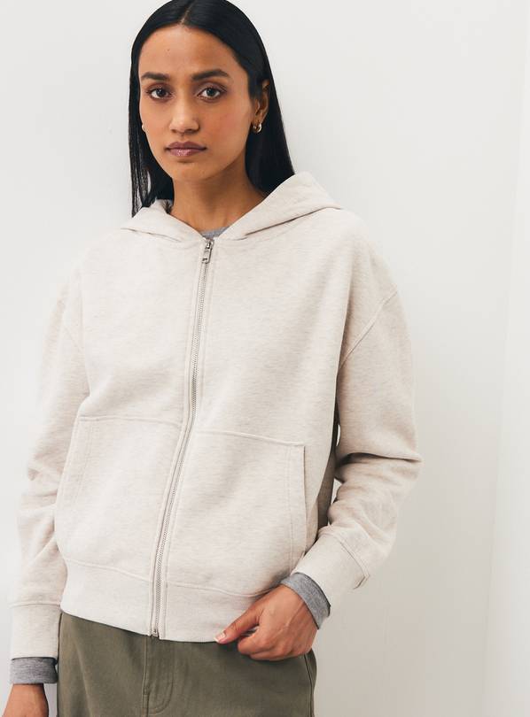 Oatmeal Core Zip Through Hoodie M