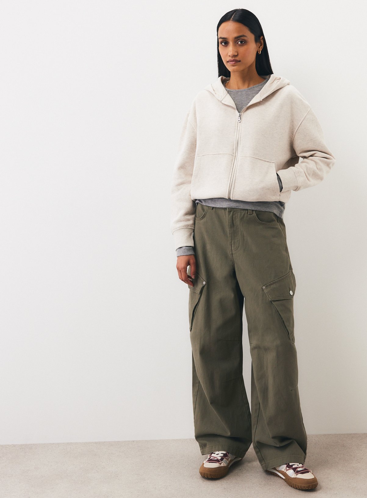 Oatmeal Core Zip Through Hoodie XL - Image 2 thumbnail