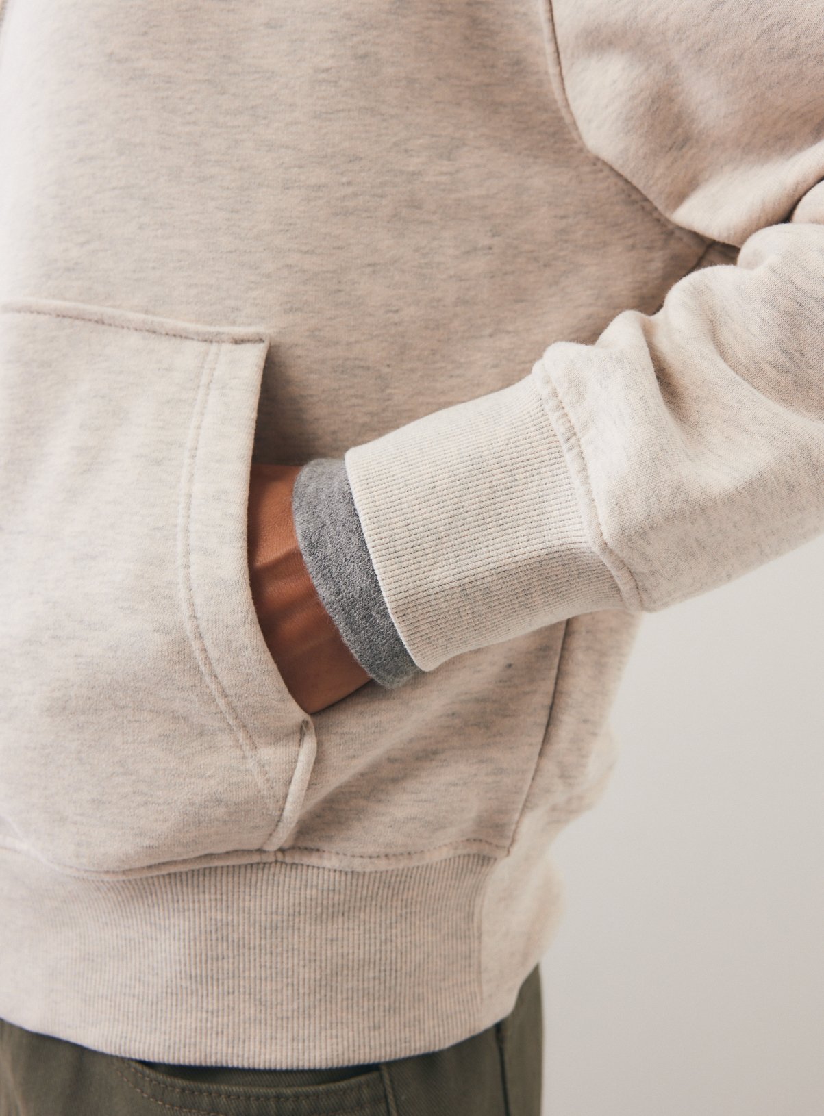 Oatmeal Core Zip Through Hoodie XL - Image 3 thumbnail