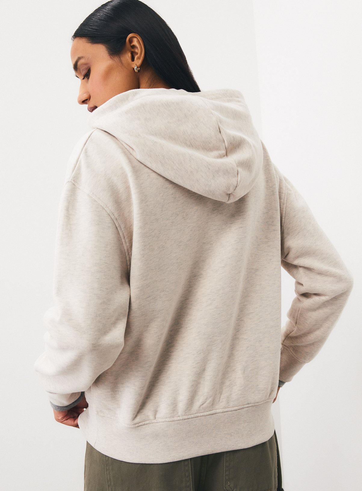 Oatmeal Core Zip Through Hoodie XL - Image 4 thumbnail