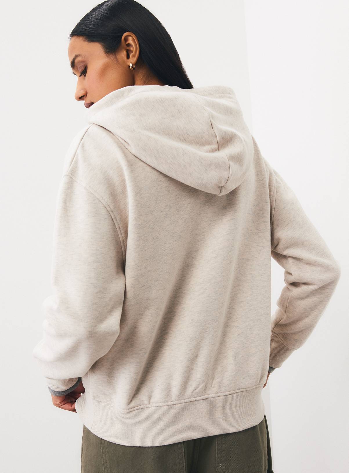 Oatmeal Core Zip Through Hoodie XL - Image 4