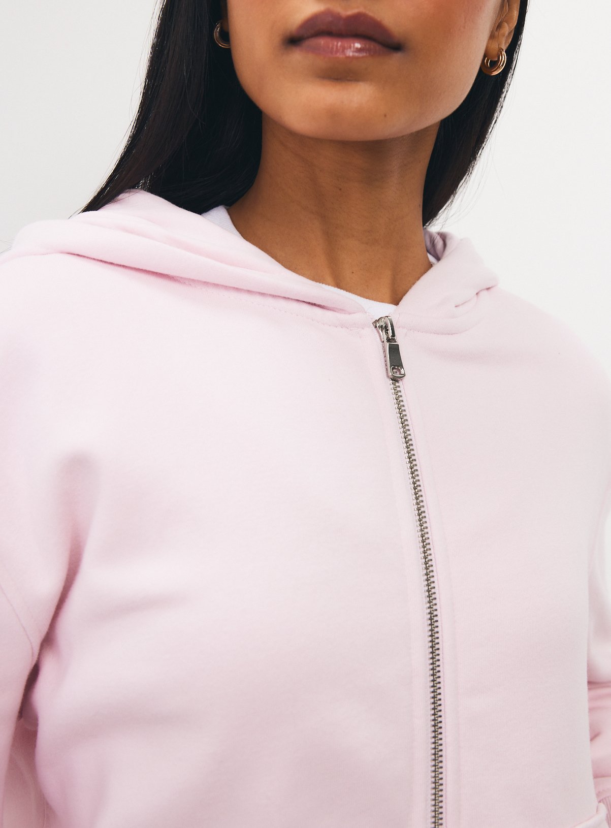 Pink Core Zip Through Hoodie M - Image 3 thumbnail