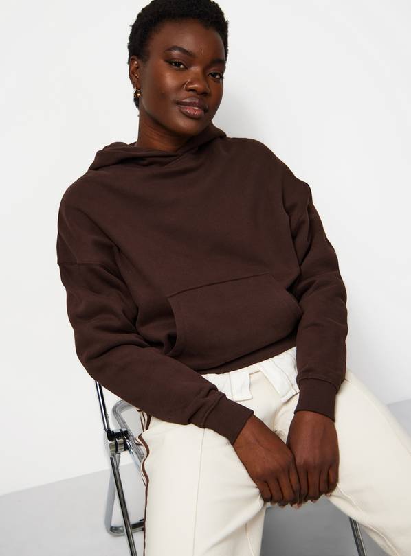 Brown Oversized Hoodie M