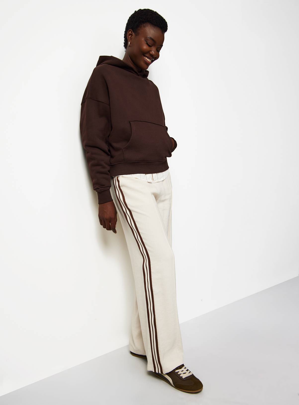 Brown Pure Cotton Oversized Hoodie XL - Image 2