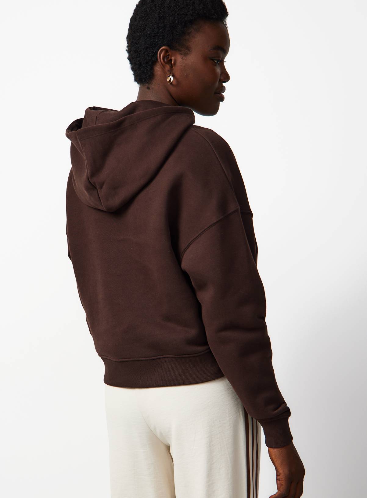 Brown Pure Cotton Oversized Hoodie XL - Image 4