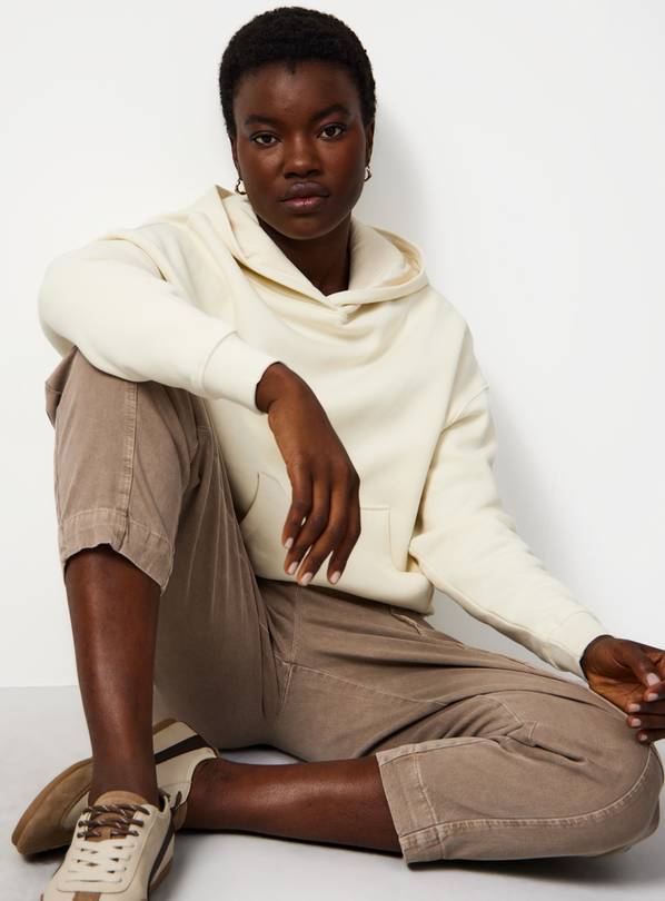 Cream Oversized Hoodie L