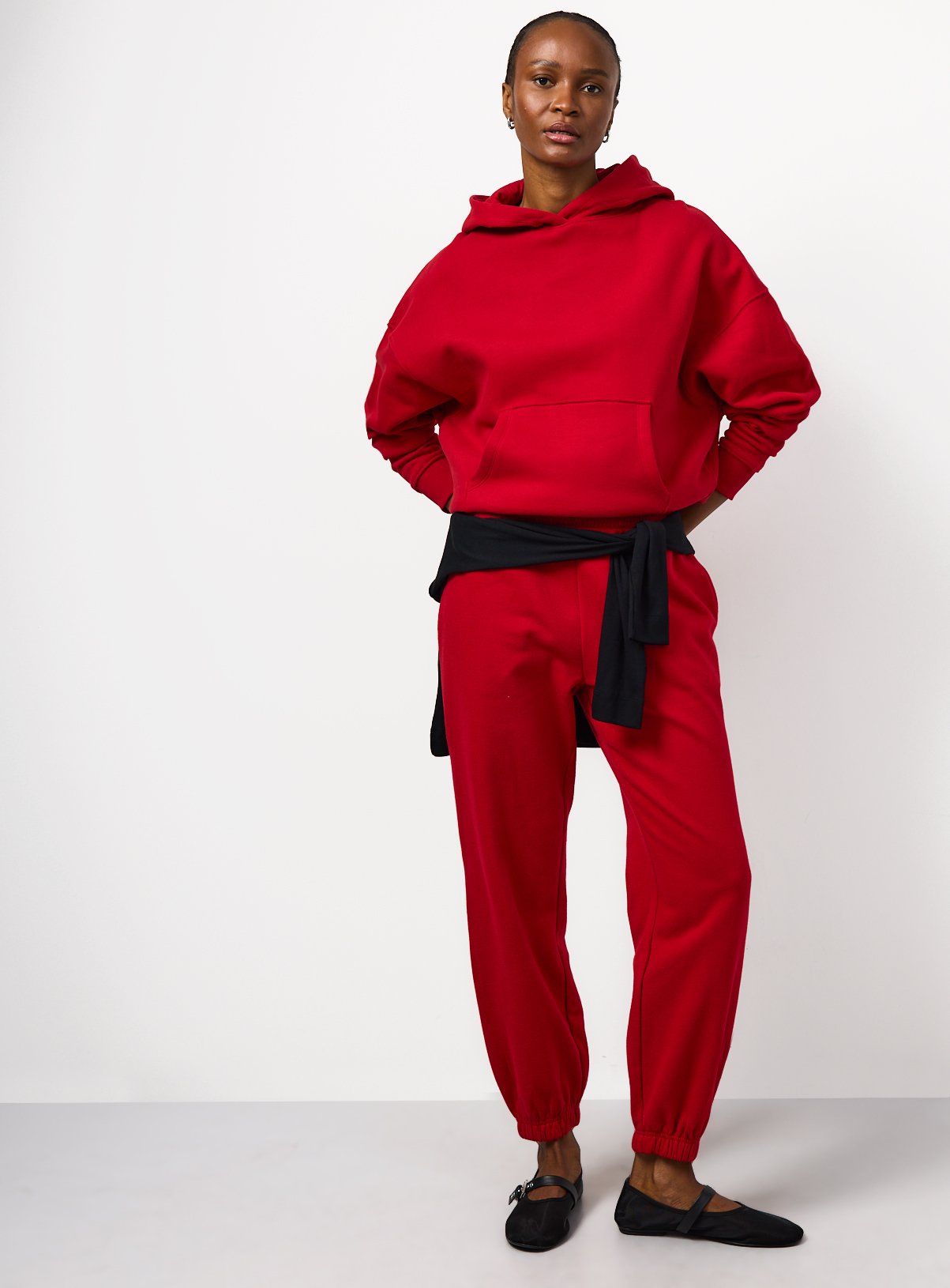Red Pure Cotton Oversized Hoodie XS - Image 2 thumbnail