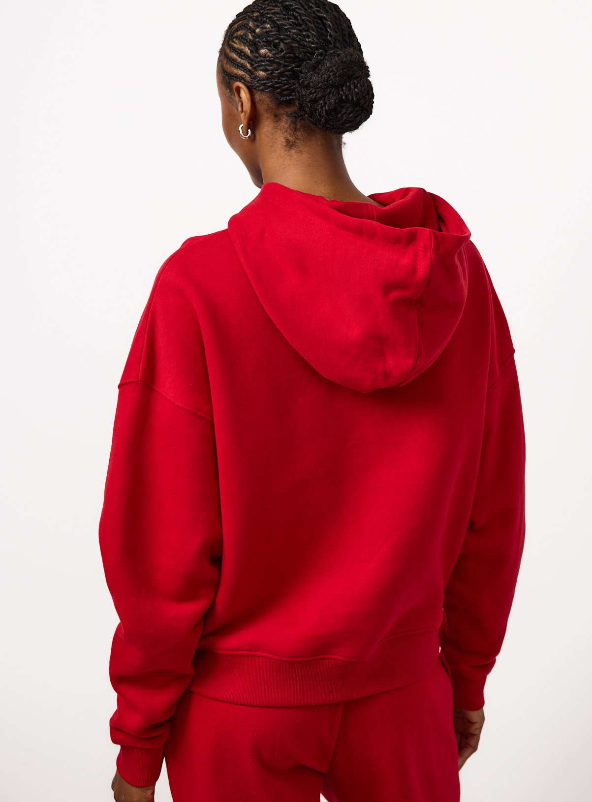 Red Pure Cotton Oversized Hoodie XS - Image 4 thumbnail