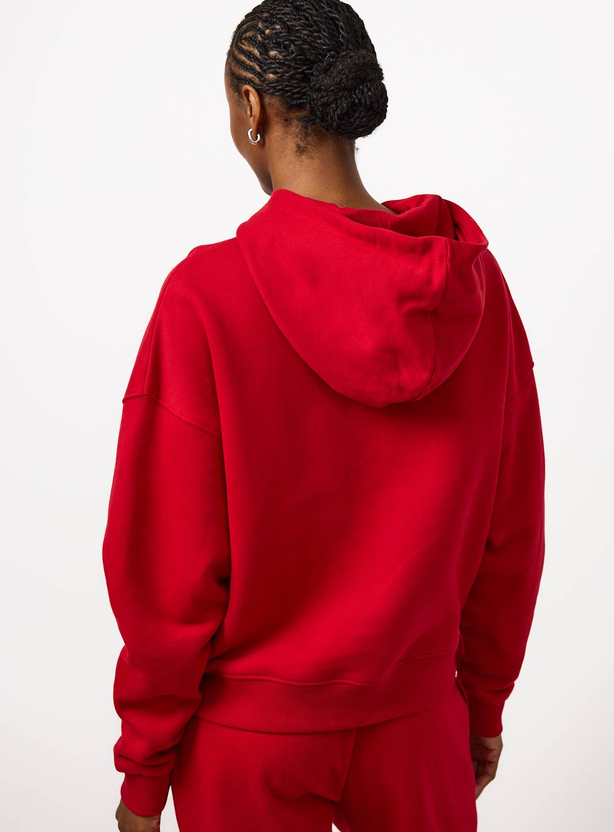 Red Pure Cotton Oversized Hoodie XS - Image 4