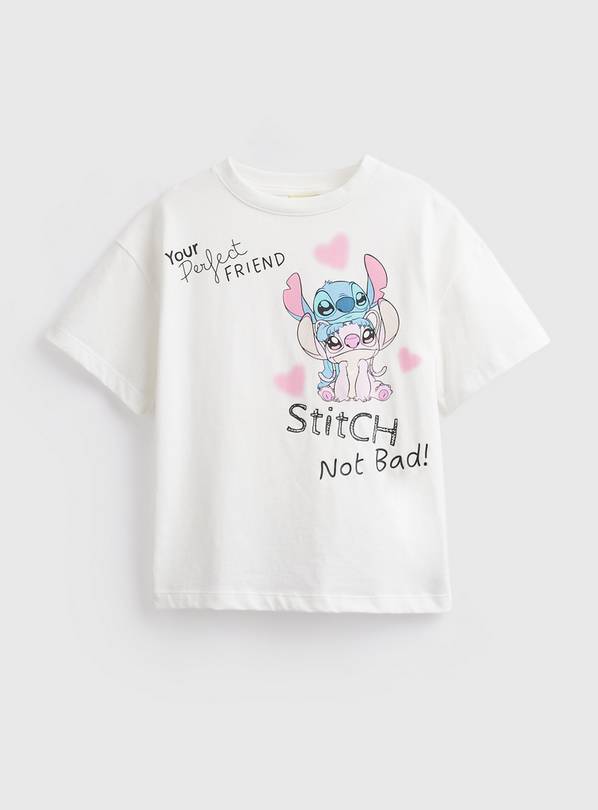 White Disney Lilo & Stitch Graphic T-Shirt 7 years