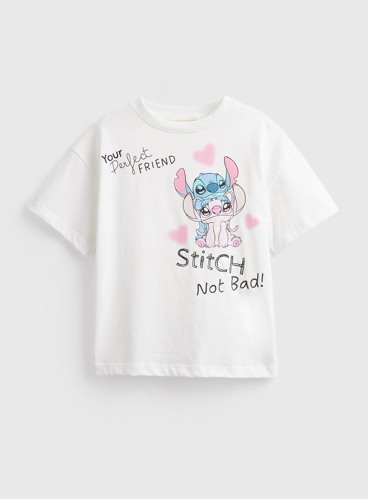 White Disney Lilo & Stitch Graphic T-Shirt 12 years - Image 1