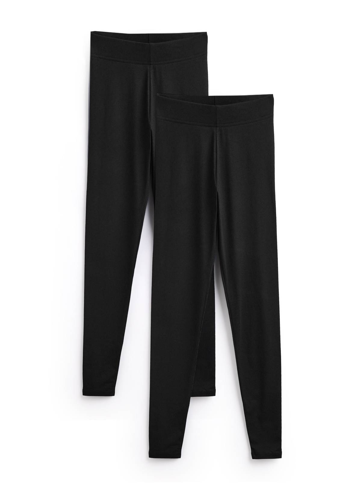 PETITE Black Plain Leggings 2 Pack XL - Image 1