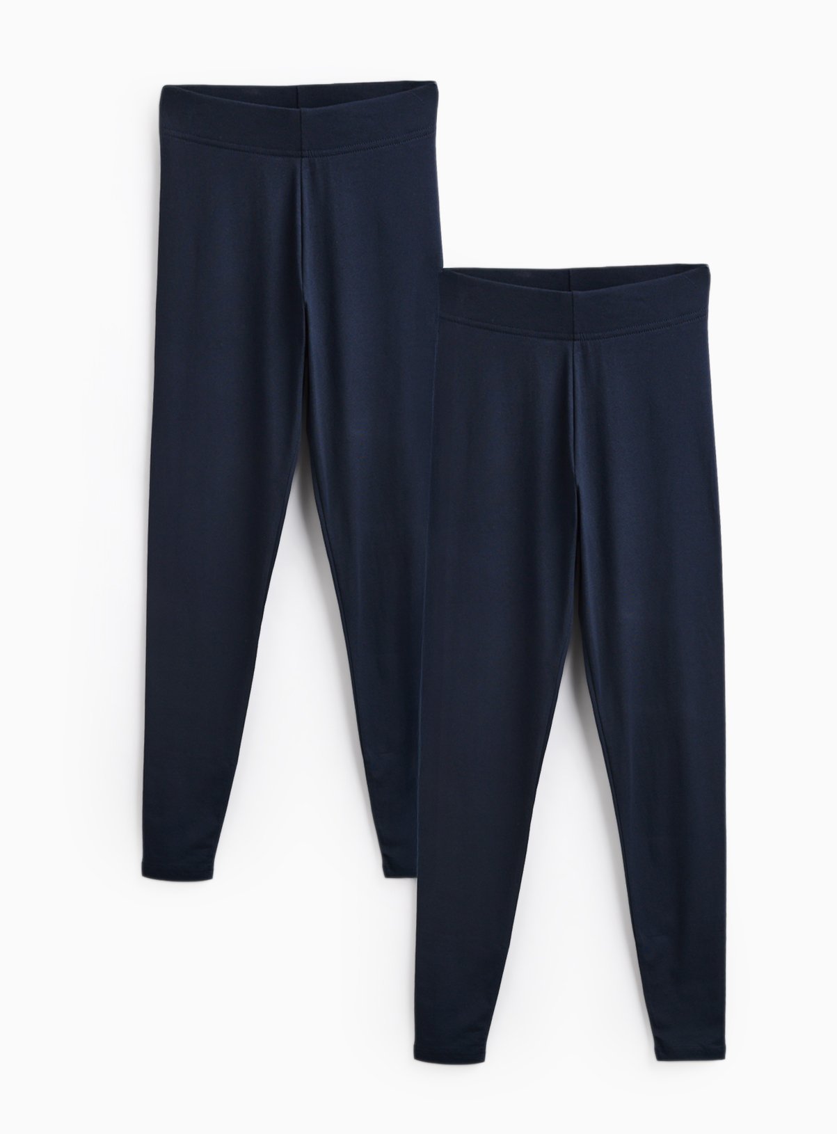 PETITE Navy Plain Leggings 2 Pack XS - Image 1 thumbnail