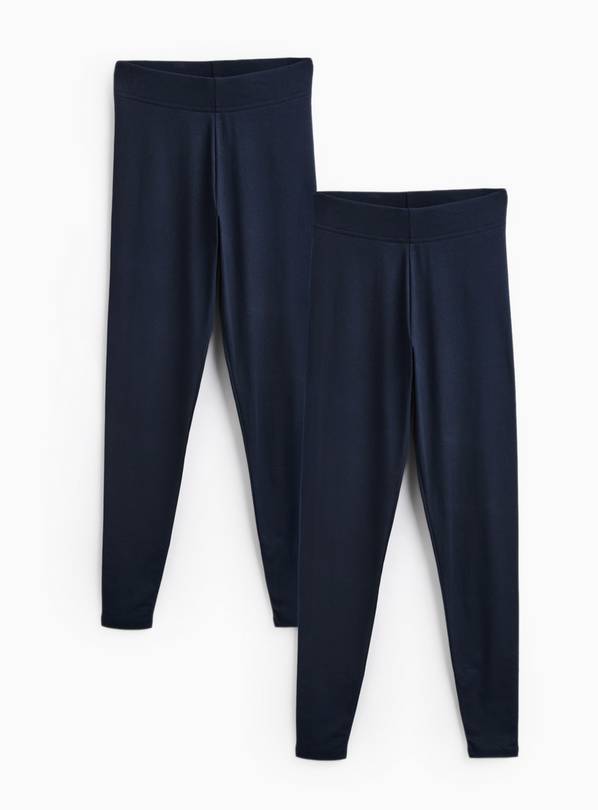 PETITE Navy Plain Leggings 2 Pack S