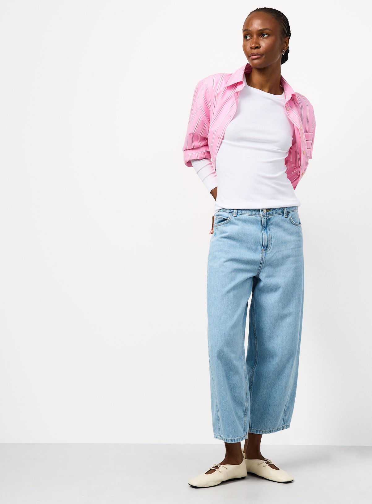 White Modal Ribbed Long Sleeve Top 14 - Image 2 thumbnail