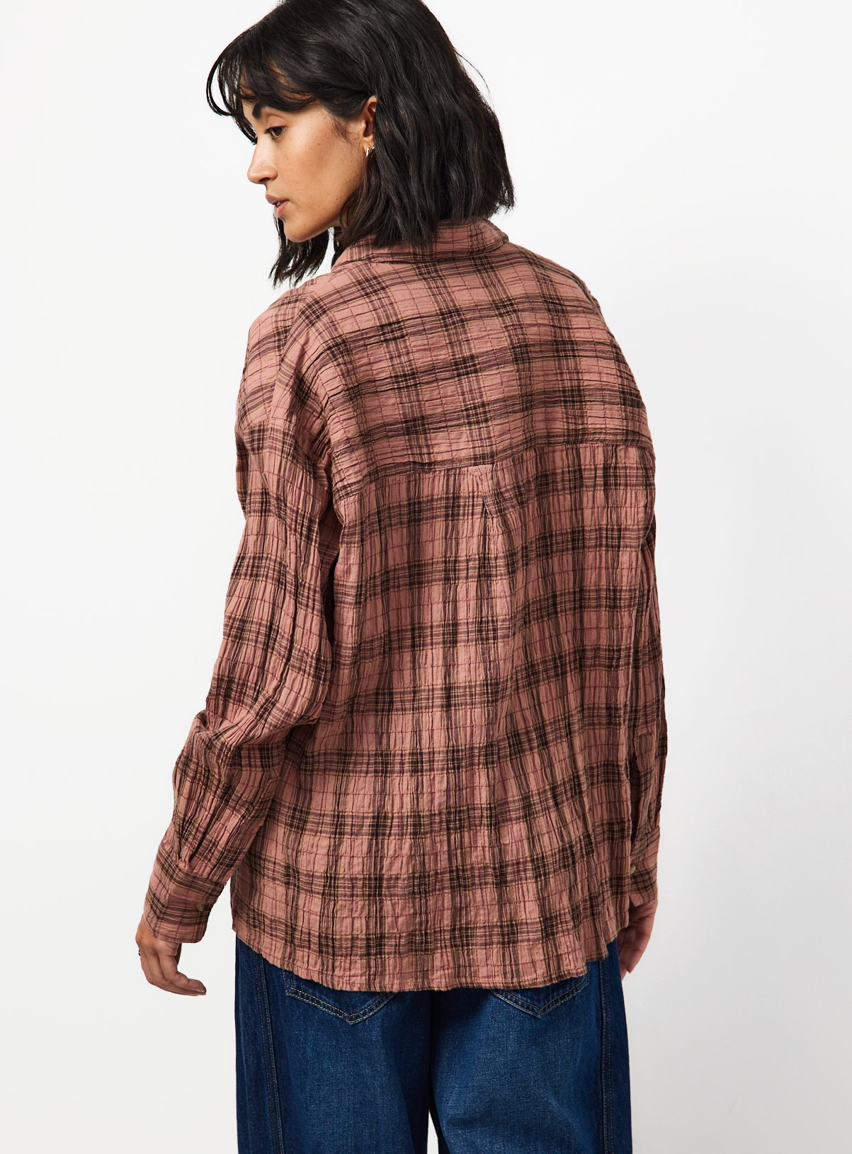 Pink Relaxed Fit Checked Shirt 10 - Image 4 thumbnail