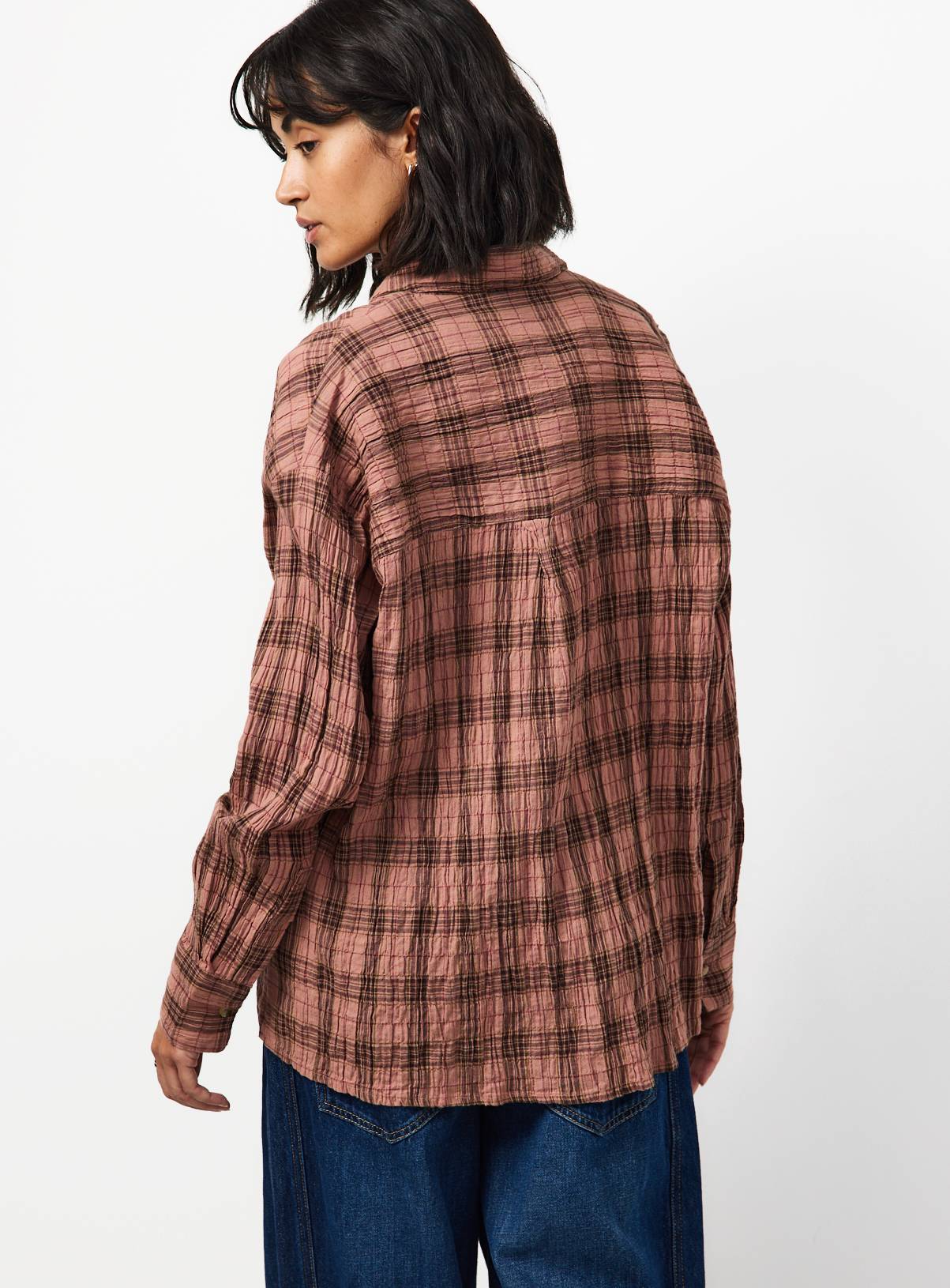 Pink Relaxed Fit Checked Shirt 10 - Image 4