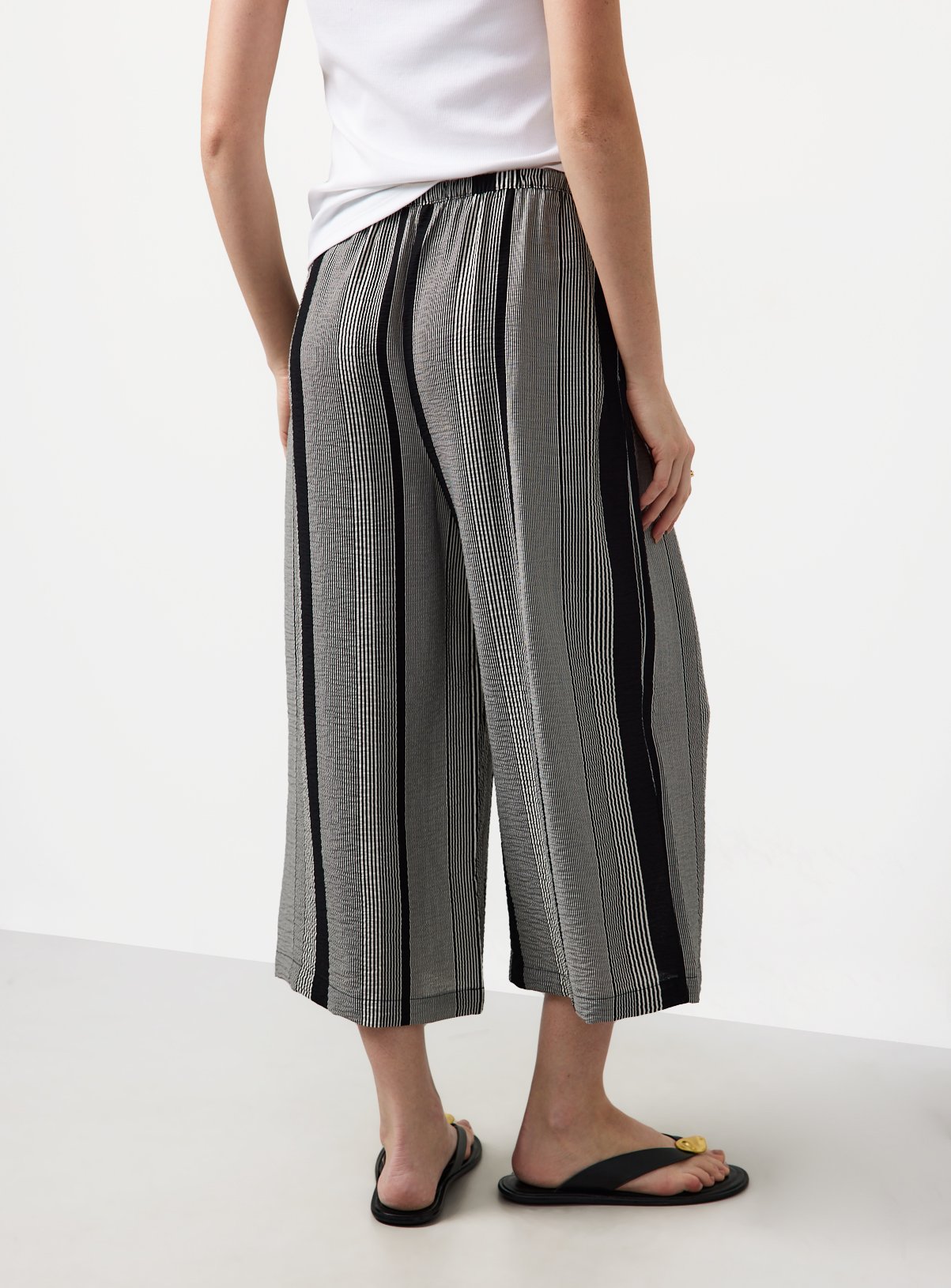 Black Stripe Print Culottes 10 - Image 4 thumbnail
