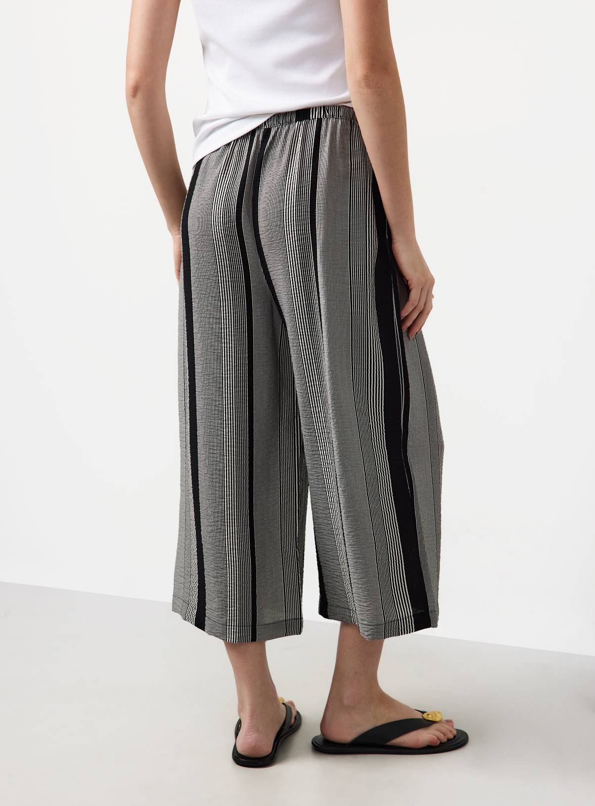Black Stripe Print Culottes 10 - Image 4