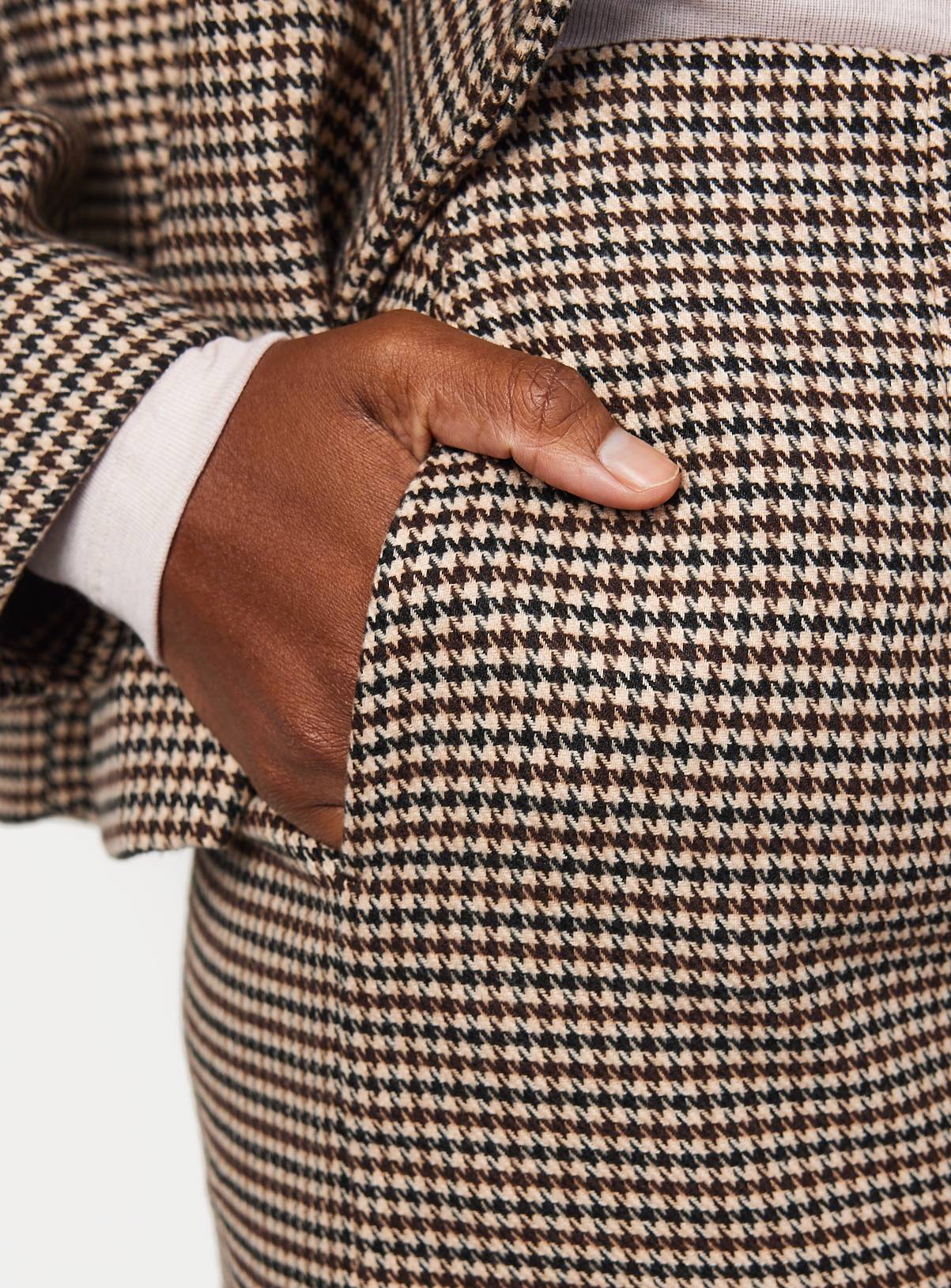 Brown Check A-Line Mini Skirt 12 - Image 3